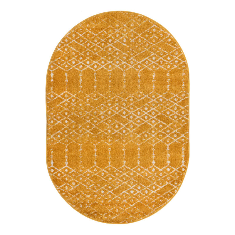 Lazaro Geometric Indoor Rug, Oval 4' x 6'