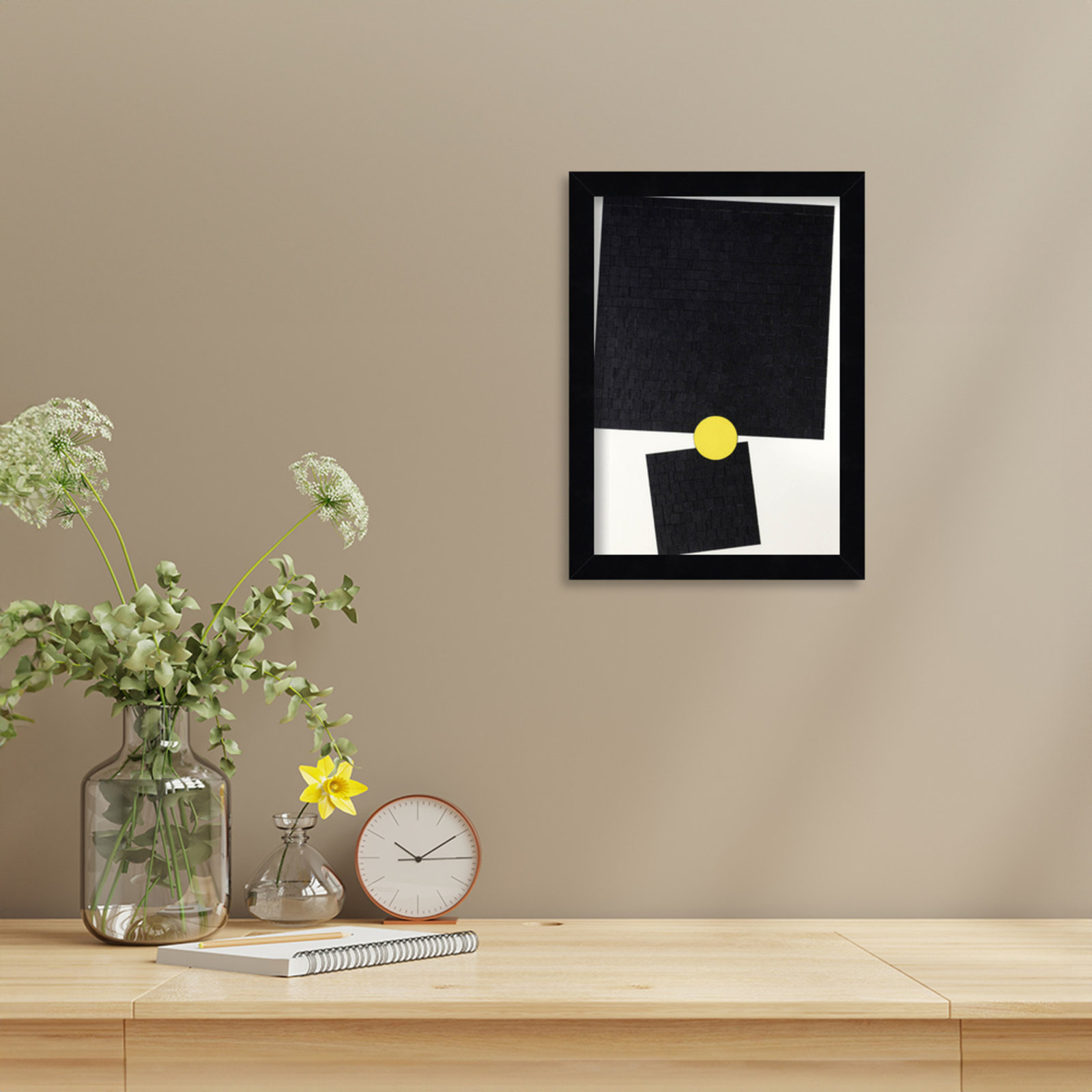 Her Divine Fulcrum Print by Alex Dunn, 13" H x 10" W x 1" D, Black