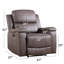 Fauteuil inclinable en similicuir 37 po Emony-161657609