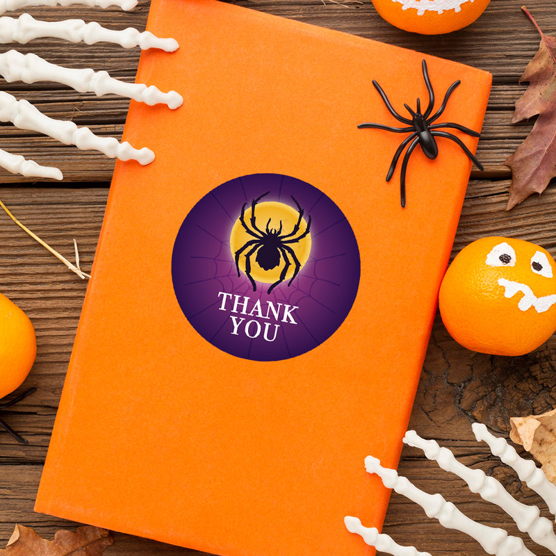 «Thank You Tarantula», autocollants d'Halloween heureux