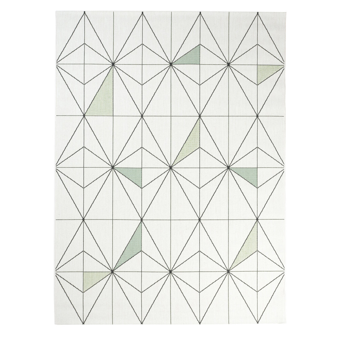 Tilly-Mae Flatweave Cream/Green Rug