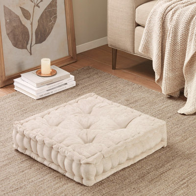 Coussin de sol carré en poly chenille