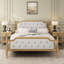 Lit pour grand lit, tête de lit, bois massif, noyer antique avec tête de lit luxueuse-252683433-262026055
