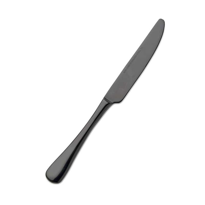 Como Stainless Steel Dinner Knife, Black