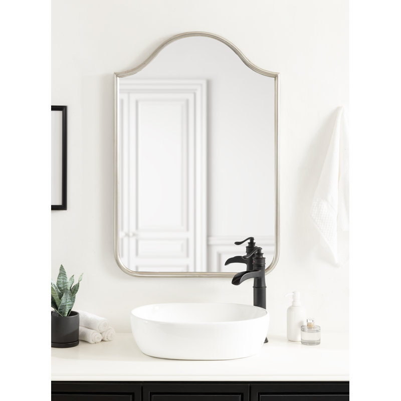 Miroir mural Fellows, 36 po x 23,62 po, Argent argent