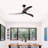 52" Ceiling Fan, Indoor Outdoor Ceiling Fan With Light With Remote Control, Noiseless Reversible Motor, 6 Speed ,3 Color , For Patio Living Room, Bedroom, Office,Indoor-1303491114