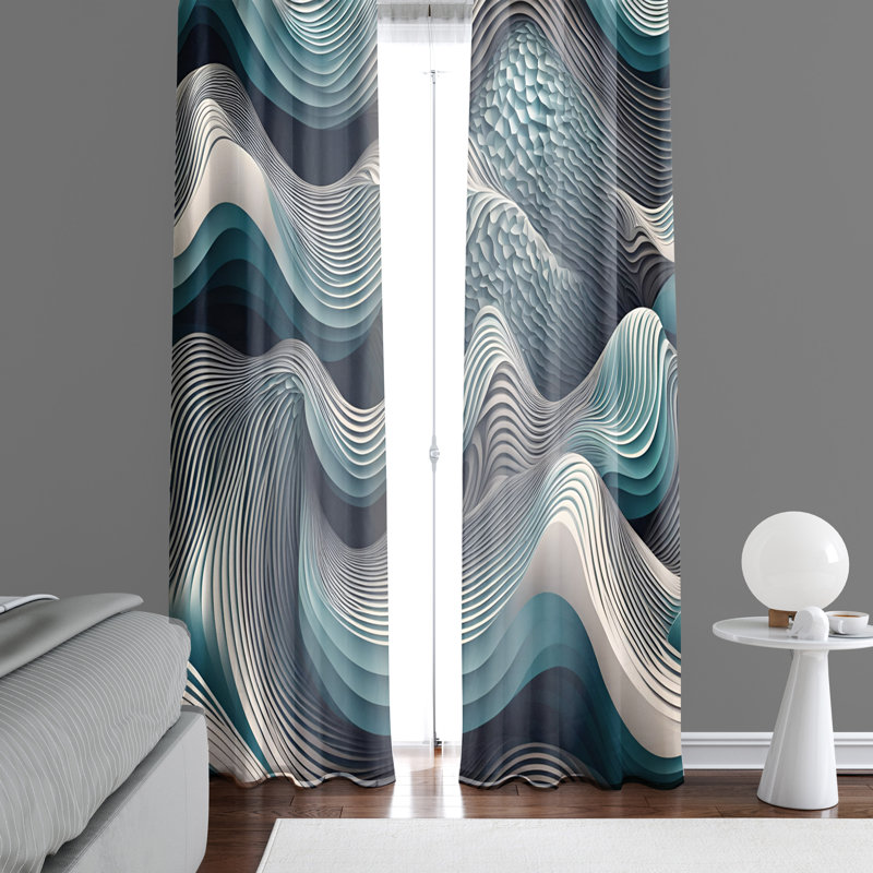 Paire de rideaux semi-transparents en polyester Gustena, L 40 po x L 61 po