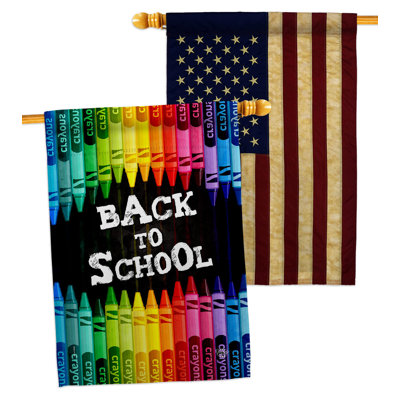 Double Sided 40'' H x 28'' W Polyester Graduation House Flag