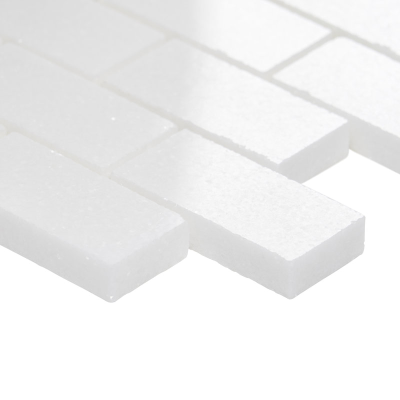Thassos 1" x 2" Marble Brick Joint Mosaic Wall & Floor Tile