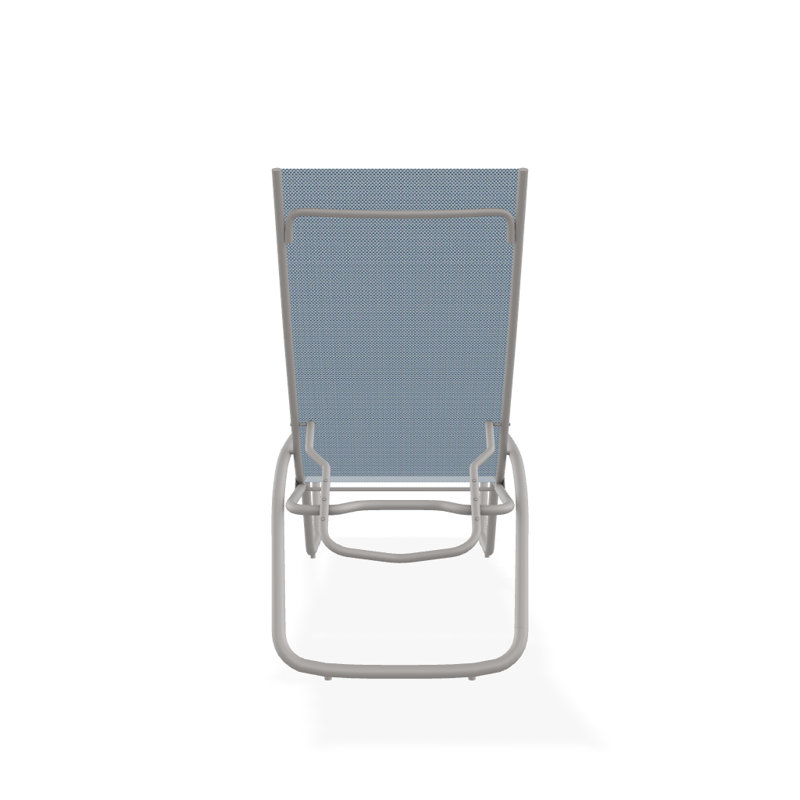 Outdoor Rust-Resistant Metal Chaise Lounge, Textured Warm Gray, Jay