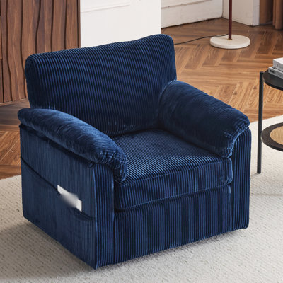 Méridienne rotative de 33 pouces - Fauteuil rembourré pour une détente confortable avec structure stable surdimensionnée et pivotante