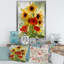 Tournesols et coquelicots dans la nature - peinture sur toile-59758950-59758951