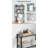 7-Tier Over The Toilet Storage Shelf Adjustable Freestanding Black