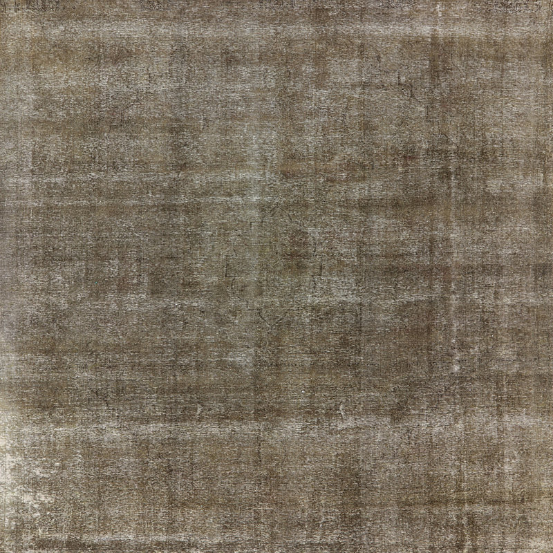 Tapis brun à motif oriental, Carré 4 pi