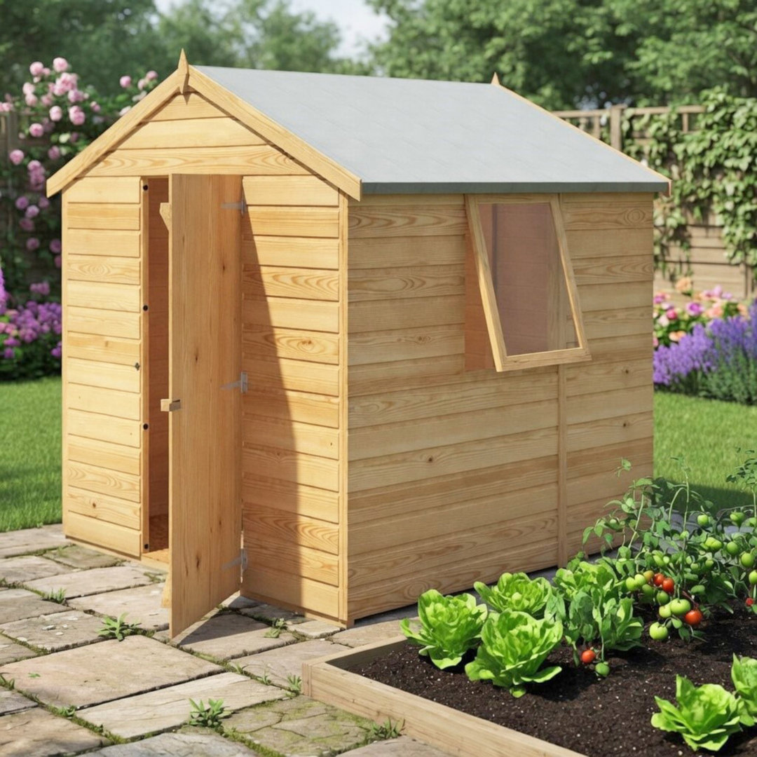 Rackhams Green Faroe 6X6 12Mm Interlock Clad Wooden Shed - Image 3