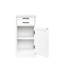 Armoire de rangement modulaire en noyer brun pour le couloir - Maximisez l'utilisation de l'espace avec un espace de rangement blanc