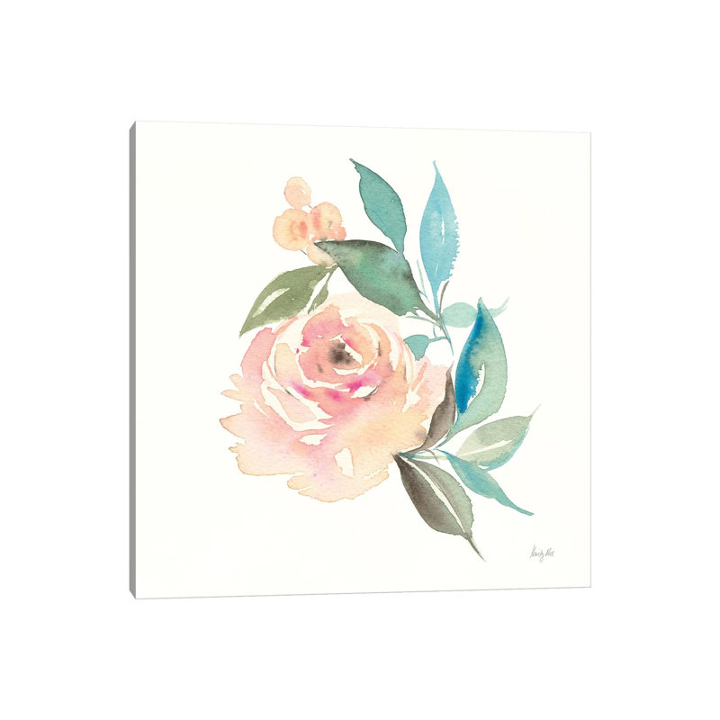 Watercolor Blossom II by Kristy Rice - Wrapped Canvas Print, 93.98 cm H x 93.98 cm W x 1.91 cm D