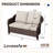 Outdoor Patio Wicker Loveseat With Cushions-590002967