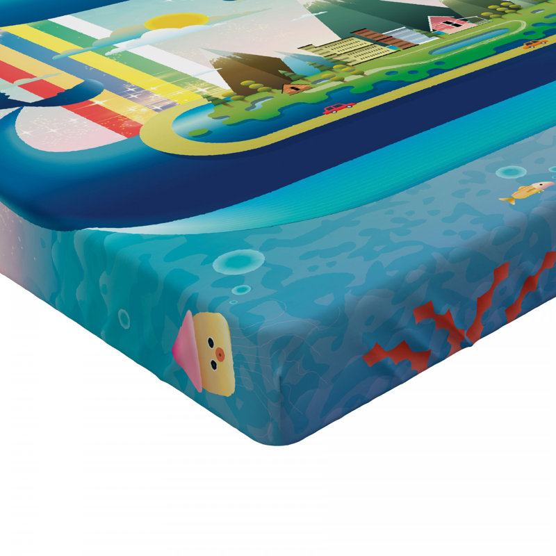 Whale Microfiber Fitted Sheet, Twin Fitted Sheet