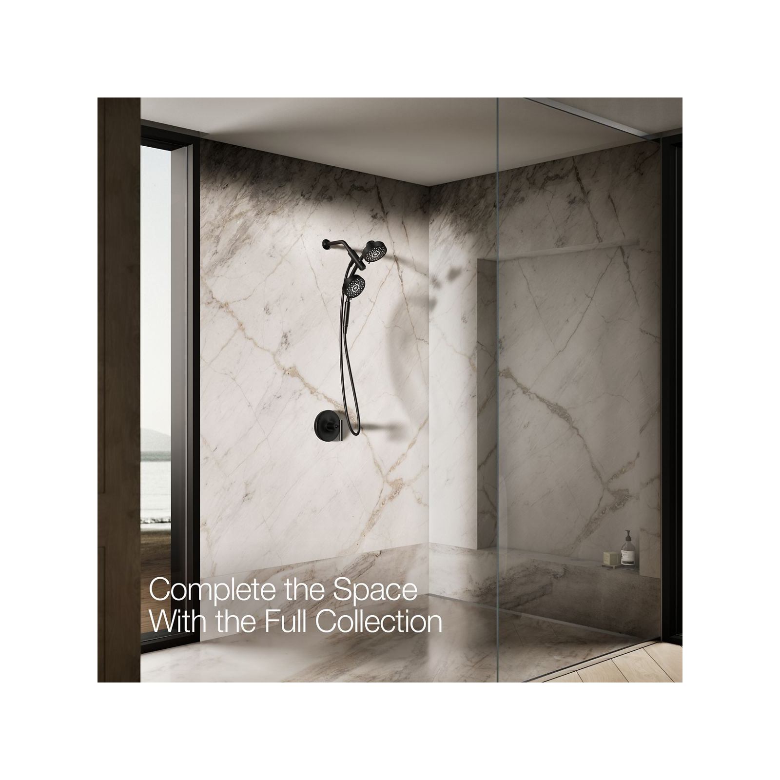 Purist 2.5 GPM 2-In-1 Multifunction Shower Combo Kit, Matte Black