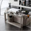 Console de 60 pouces de large avec finition grise vieillie-763176609