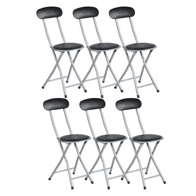 Amilya Faux Leather Padded Stackable Folding Chair Folding Chair Set