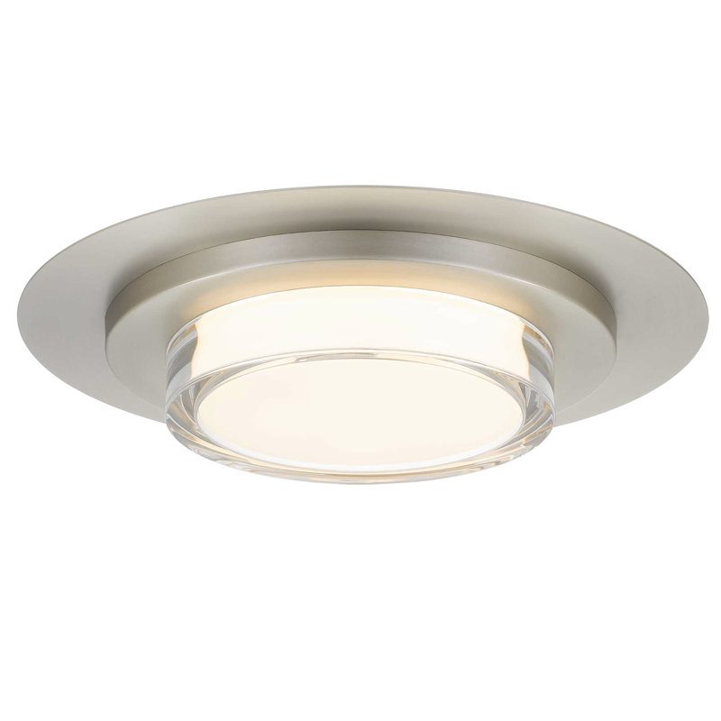 Plafonnier encastré carré de 16 po avec finition, DEL intégrée, écoénergétique, 1300 lumens 25 W, 3 températures de couleur sélectionnables, gradateurs compatibles à intensité variable, diffuseur en acrylique gravé, facile à installer, DEL