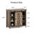 Kitchen Sideboard Buffet Cabinet with Sliding Barn Door and Adjustable Shelves, Storage Cabinet for Dining Room, Kitchen, Hallway, Living Room-119249845