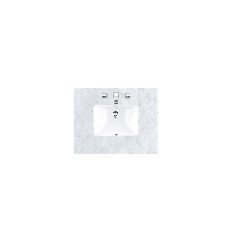 Bristol 30'' W Single Vanity, Bright White, Carrara White, 8" Widespread