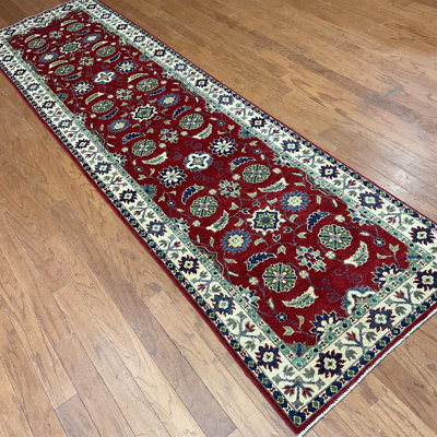  Handmade Kazak Wool Runner