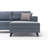 Modern Corner Sofa-Bed, Blue Fabric, 118.1 x 30.7 x 79.5 inches | FIR Timber Frame, 50% Polyester/50% Linen | Easy Clean, 28 DNS Foam Seating, Stylish Scandinavian Design for Living Room & Guest Room-1605107680