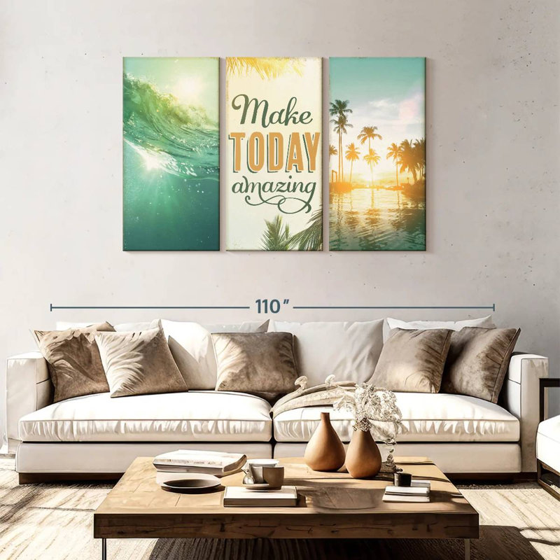 «Tergel Make Today Amazing Beach», typographie, H 48 po x l 74 po