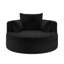 Fauteuil demi-tonneau pivotant à 360 °, siège d'appoint rond moderne et confortable avec siège extra large et profond-486962447