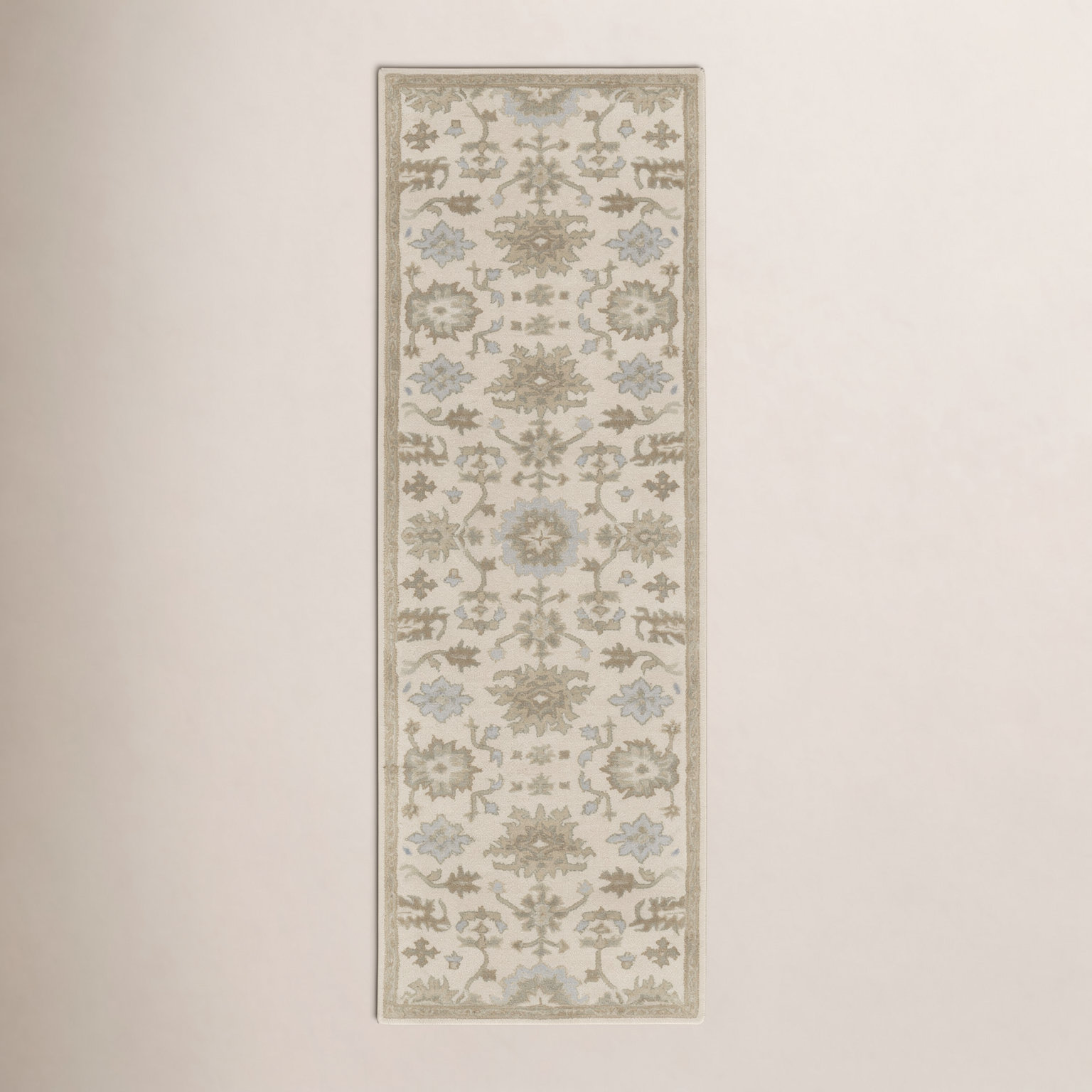 Arden Hand-Woven Wool Floral Rug, Runner 2'6" x 8'