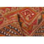 Tapis rouge foncé noué à la main de conception unique 2 pi 5 po x 6 pi 2 po Jnr