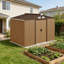 Remises spacieuses et modernes en acier pour le rangement du jardin