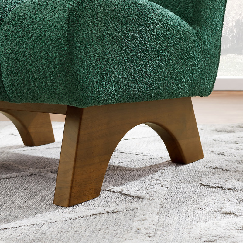 Brinlei 64cm Wide Tufted Lounge Chair, Green 
