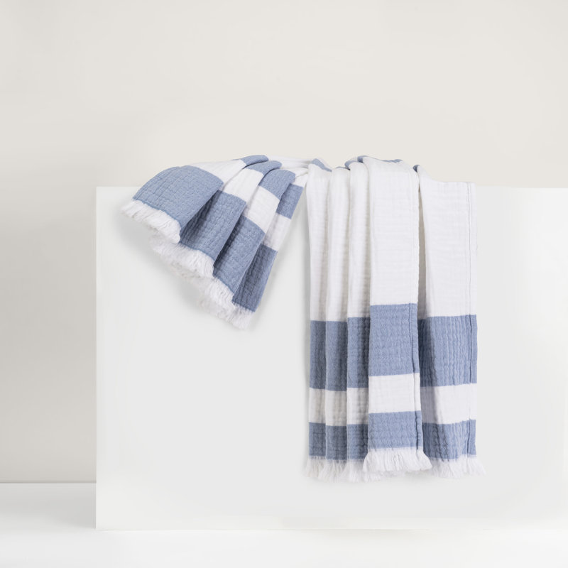San Marino Cotton Throw, Ocean