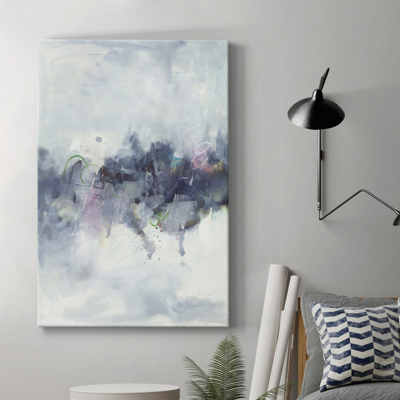 Oiseaux I, toile tendue avec châssis de qualité supérieure - prête à être accrochée, H 48 po x l 32 po x P 1 po