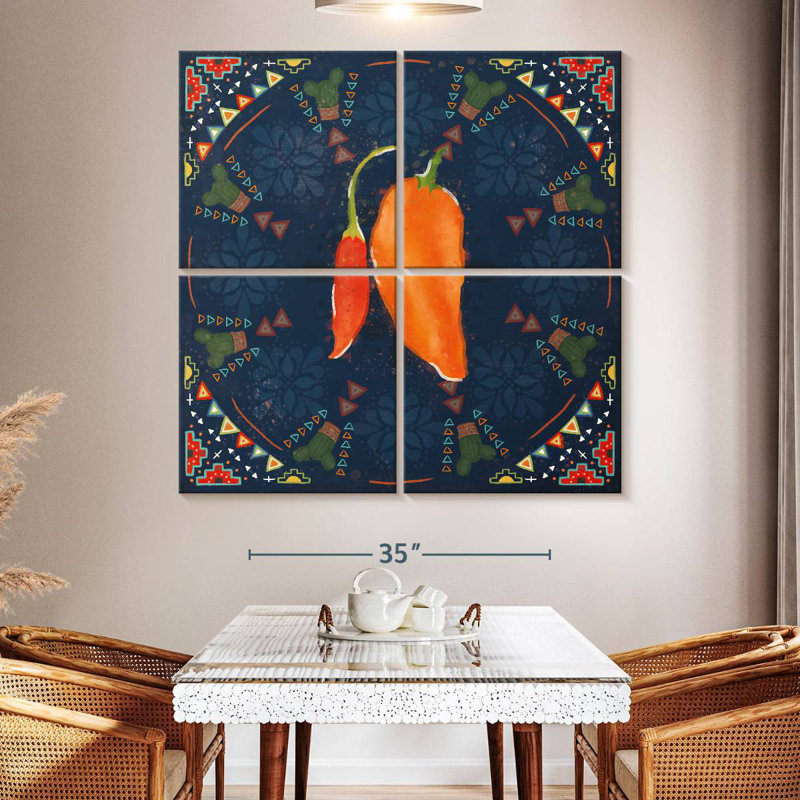 Yarlin Tex Mex Fiesta VI Dark, 50'' H x 50'' W
