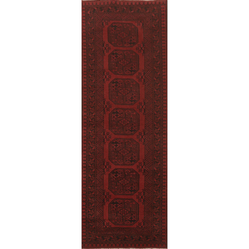 Tapis de couloir oriental afghan Elephant
