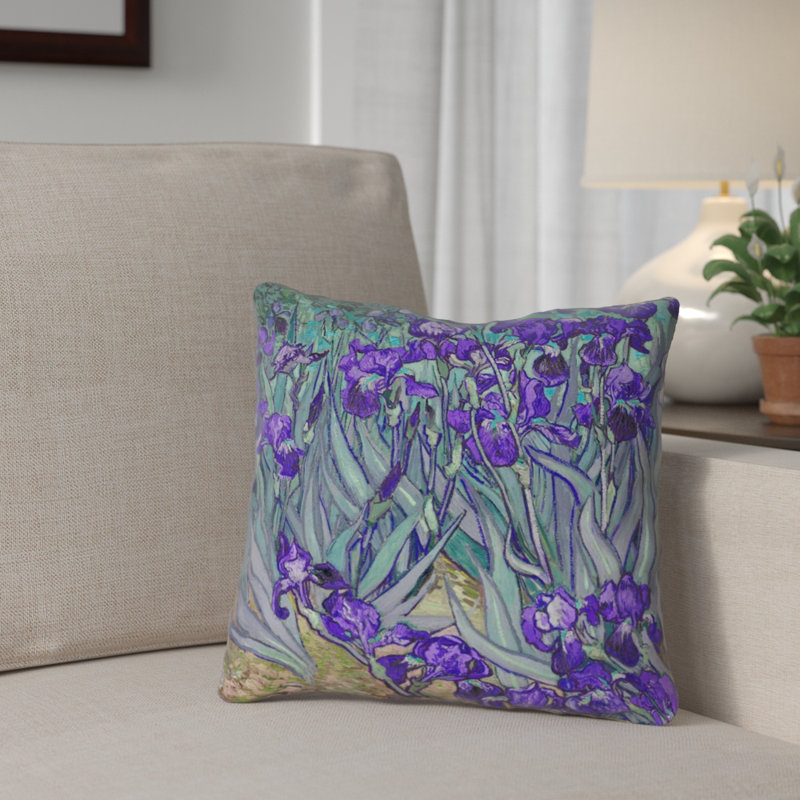 Coussin Vincent Van Gogh, 20 po x 20 po, Mauve, Pas de remplissage
