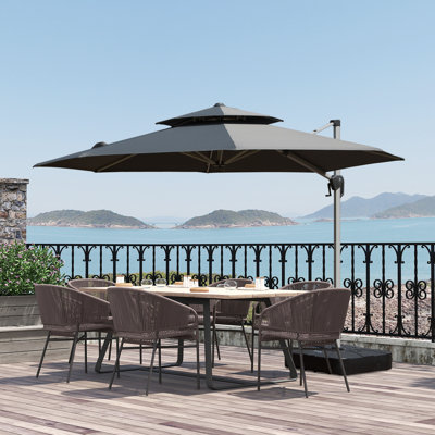 Jiaxian 137.8'' Cantilever Umbrella