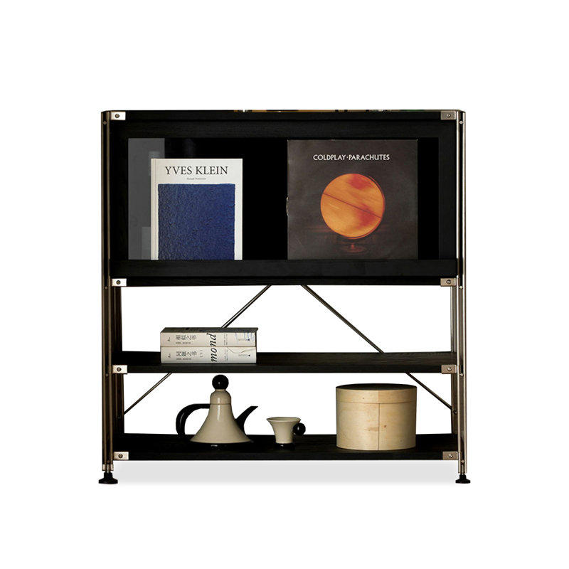 Black Solid wood Display Cases