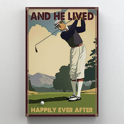 Golfeur «Happily Ever After», impression sur toile