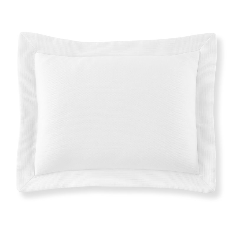 Taie décorative Angelina Matelassé, Européen, Blanc