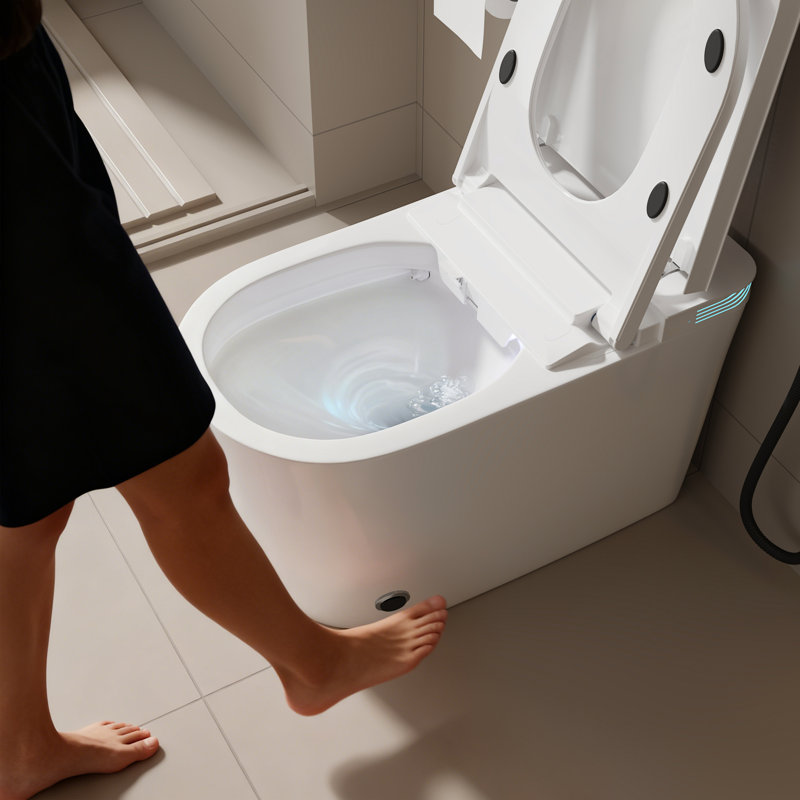 Modern Smart Toilet W/ Heated Seat & Self-Cleaning Nozzle - 27.6X15.9X17.7, 4.88L Flush