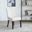Chaise capitonnée beige rembourrée -665984343-580247409