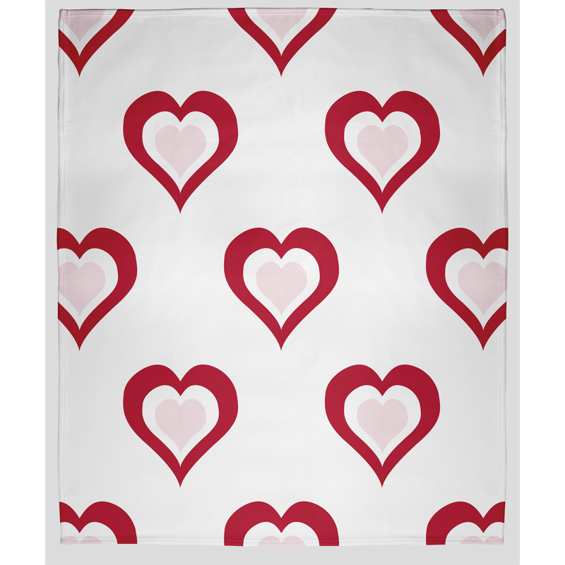 Bilyeu Throw Blanket, Red/White, W152 x L203cm
