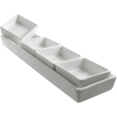 Wrought Studio Lena Porcelain Condiment Server